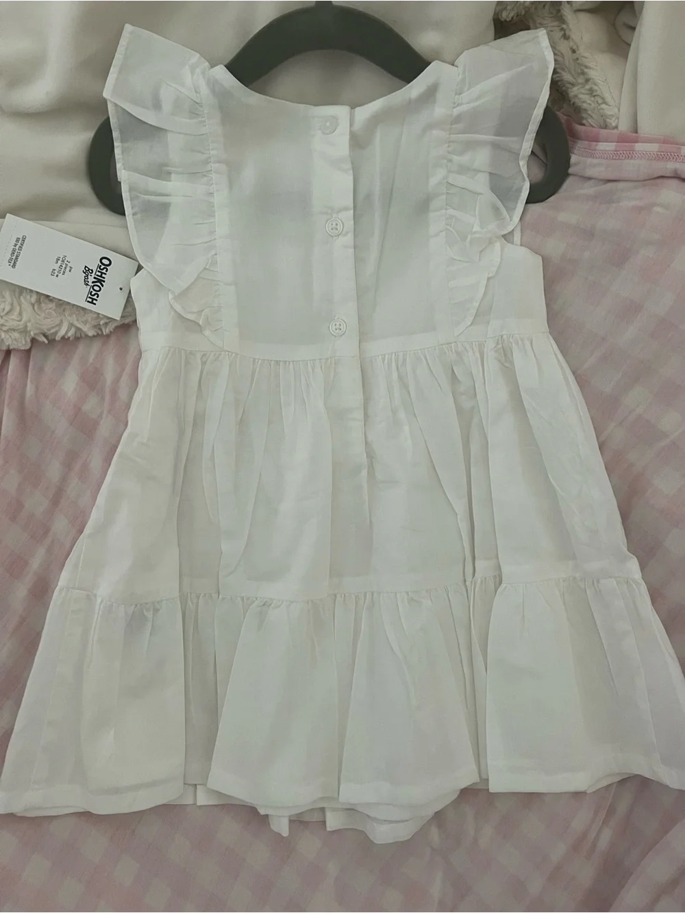 NWT Baby B’gosh White Eyelet Ruffle Dress Girls